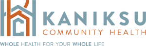 Logo of Kaniksu Community Health featuring the name in stylized text with the tagline 'Whole health for your whole life'.